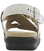 Color:Vanilla - Image 2 - Huggy Reptile Print Leather Adjustable Sandals