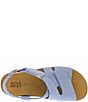 Color:Sky Harbor - Image 5 - Huggy Suede Adjustable Wedge Sandals