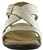 Color:Gold Linen - Image 4 - Laguna Comfort Leather Sandals
