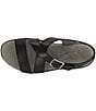 Color:Black - Image 5 - Laguna Comfort Leather Sandals