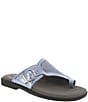 SAS Market Metallic Leather Toe Thong Sandals - Image 1