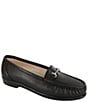 Color:Smooth Black - Image 1 - Metro Bit Leather Slip-On Loafers