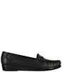 Color:Smooth Black - Image 2 - Metro Bit Leather Slip-On Loafers