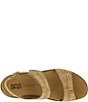 Color:Golden Cork - Image 5 - Nudu Cork Heel Strap Wedge Sandals
