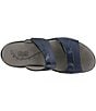 Color:Navy - Image 5 - Nudu Dot Printed Leather Slides