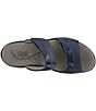 Color:Navy - Image 5 - Nudu Leather Dot Printed Leather Slides