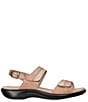 Color:Dawn - Image 2 - Nudu Two-Toned Leather Heel Strap Sandals