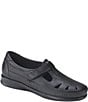 Color:Black - Image 1 - Roamer Leather Strap Flat Loafers