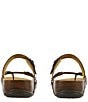 Color:Coffee - Image 2 - Shelly Leather Toe Loop Sandals