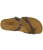 Color:Coffee - Image 5 - Shelly Leather Toe Loop Sandals