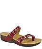 Color:Lipstick - Image 1 - Shelly Patent Leather Slide Wedge Sandals