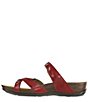 Color:Lipstick - Image 3 - Shelly Patent Leather Slide Wedge Sandals
