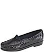 Color:Black Croco - Image 3 - Simplify Crocodile Embossed Leather Moccasin Loafers