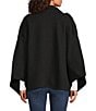 SASSO + SMYTH Belted Button Cape, Color:Black - Image 2
