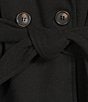 SASSO + SMYTH Belted Button Cape, Color:Black - Image 3