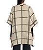 SASSO + SMYTH Block Plaid Reversible Topper, Color:Black/Ivory - Image 4