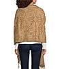 SASSO + SMYTH Embroidered Beaded Evening Wrap, Color:Taupe - Image 2