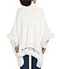 SASSO + SMYTH Faux Fur Trim Sweater Topper, Color:Ivory - Image 2