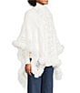 SASSO + SMYTH Faux Fur Trim Sweater Topper, Color:Ivory - Image 3