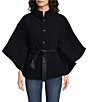 SASSO + SMYTH Faux Leather Belted Cape - Image 1