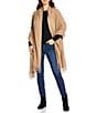 SASSO + SMYTH Oversized Fringe Travel Wrap, Color:Taupe - Image 3