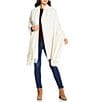 SASSO + SMYTH Oversized Fringe Travel Wrap, Color:Ivory - Image 3