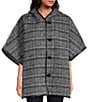 SASSO + SMYTH Plaid Hooded Poncho - Image 1