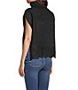 SASSO + SMYTH Ribbed Knit Scalloped Hem Topper, Color:Black - Image 4