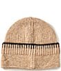 SASSO + SMYTH Solid Contrast Stitch Beanie, Color:Natural - Image 1