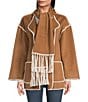 SASSO + SMYTH Stitch Edge Jacket Scarf Set, Color:Chestnut - Image 3