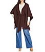 SASSO + SMYTH Tie Knit Kimono, Color:Burgundy - Image 3