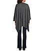 SASSO + SMYTH Upscale Knit Ruana, Color:Grey - Image 2