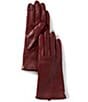 SASSO + SMYTH Women's Leather Cashmere Tech Tip Traditional Five Finger Gloves, Color:Rich Burgundy - Image 1