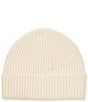 SASSO + SMYTH Wool Cashmere Knit Beanie, Color:Ivory - Image 1