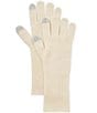 SASSO + SMYTH Wool Cashmere Tech Touch Traditional Five Finger Gloves, Color:Ivory - Image 1