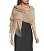 SASSO + SMYTH Wool Silk Evening Wrap, Color:Taupe - Image 1