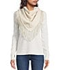 SASSO + SMYTH Woven Fringe Triangle Scarf - Image 1