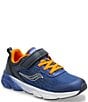 Color:Navy - Image 1 - Boys' Wind Alternative Closure Running Shoes (Toddler)