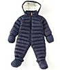 Color:Navy Blue - Image 2 - Baby 3-18 Months Storm Hooded Bunting Snow Skisuit Set