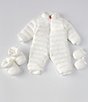 Color:Off-White - Image 1 - Baby 3-18 Months Storm Hooded Bunting Snow Skisuit Set