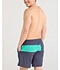 SAXX Oh Buoy 2N1 Color Block 7#double; Inseam Volley Swim Trunks, Color:India Ink/Peacock - Image 4