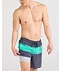 SAXX Oh Buoy 2N1 Color Block 7#double; Inseam Volley Swim Trunks, Color:India Ink/Peacock - Image 5