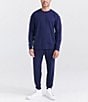 Color:Maritime Blue - Image 3 - 3Six Five Long Sleeve French Terry Sleep T-Shirt