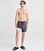 Color:Batik Camo - Image 3 - Betawave Ride Waves Two-In-One Boardie 17#double; Outseam Board Shorts