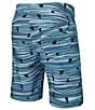 Color:Blue Multi - Image 2 - Betawave Two-In-One Fins Print 19#double; Outseam Board Shorts