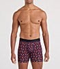 SAXX Drop Temp Cooling Cotton 6#double; Boxer Briefs, Color:Fox Check-Navy - Image 2