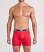 SAXX Essential Performance Mesh 6#double; Boxer Briefs 3-Pack, Color:Red/Maroon/Black - Image 2