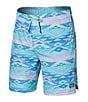 Color:Multi - Image 1 - Geometric Gradient 7#double; Inseam Volley Shorts