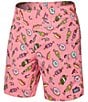 Color:Flamingo - Image 1 - Go Coastal Two-In-One Retro-Inspired 7#double; Inseam Volley Shorts