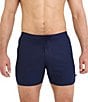 SAXX HarborMaster 2N1 Check Please 5#double; Inseam Solid Swim Trunks - Image 1